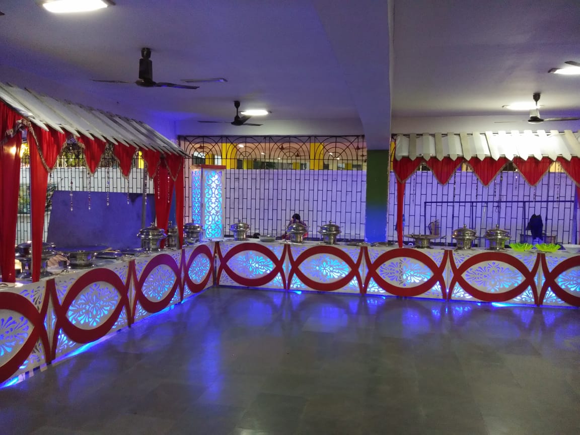 Wedding reception setup